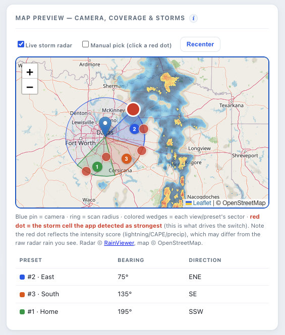 Live map